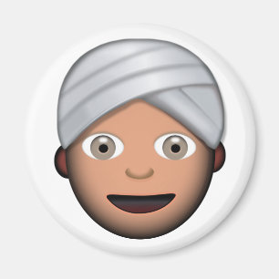 Imã Homem com turbante Emoji