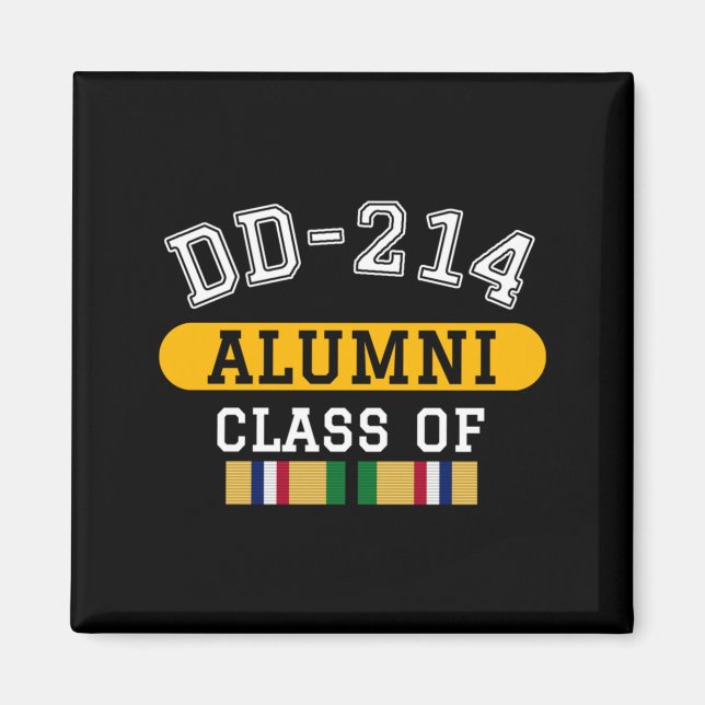 Imã Homem Dd-214 Alumni Cl Da Veterano da Tempestade d (Frente)
