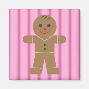 Imã Homem de Gengibre Rosa, Divertido e Rico
