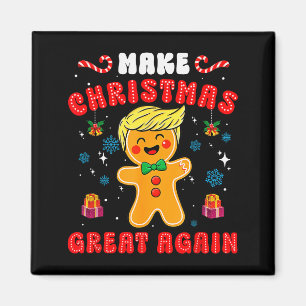 Imã Homem de Gengibre Trump Engraçado Faça o Natal Gra