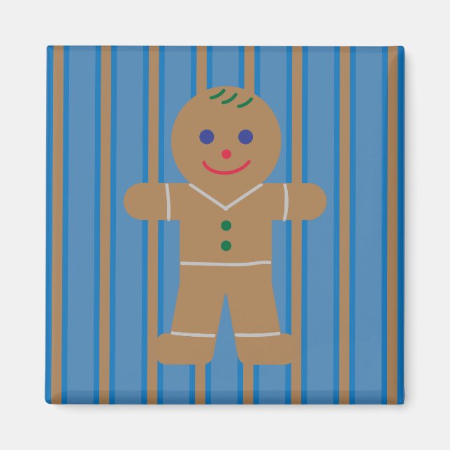 Imã Homem de Gingerpão de Diversão e Rico (Frente)