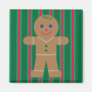 Imã Homem de Gingerpão de Natal divertido e Rico