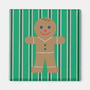Imã Homem de Gingerpão de Natal divertido e Rico