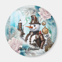 Imã Homem de Neve no Tempo! Steampunk Snowman