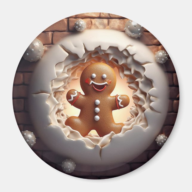 Imã Homem de Pão de Genga 3D (Frente)