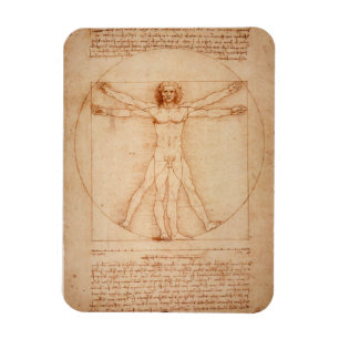 Ímã Homem de Vitruvian do refrigerador por Leonardo da