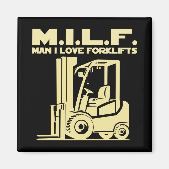 Imã Homem I Love Forklifts (Frente)