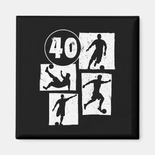 Imã Homem Mulher 40 Anos de Idade Futebol Jogador Fute