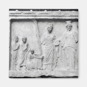 Imã Homem, mulher e criança antes de um altar