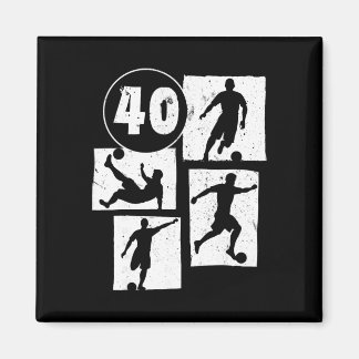 Imã Homem Mulher Jogador de Futebol 40 Anos de Idade 