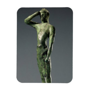 Ímã Homem na oração, escultura de bronze grega arcai