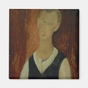 Imã Homem novo com um Waistcoat preto, 1912 (o óleo