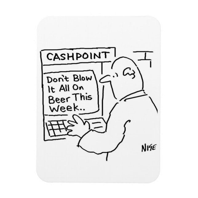 Ímã Homem numa Máquina de Dinheiro (Vertical)