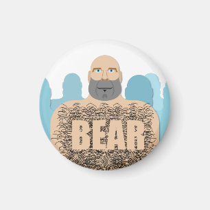 Imã Homem peludo artístico de SlipperyJoe urso gay pri