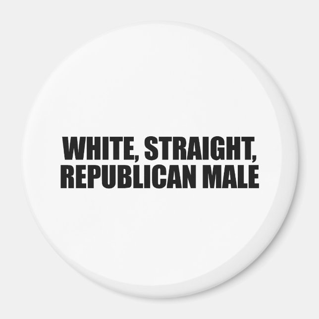 Imã Homem Republicano hetero Branco (Frente)