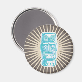 Imã Homem Tiki Azul