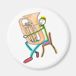 Imã Homem Tocando Tuba