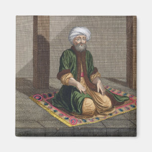 Imã Homem turco, praying, século XVIII (gravura)