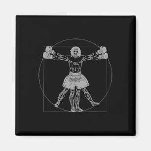 Imã Homem Vitruviano de Da Vinci Muay Thai Mma Luta de