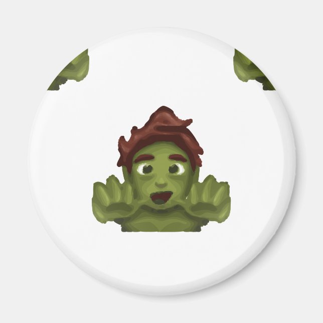 Imã homem zombie emoji (Frente)