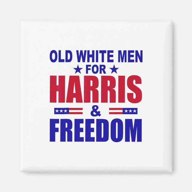 Imã Homens Brancos para Harris e Liberdade  (Frente)
