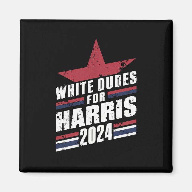 Imã Homens Brancos Para Kamala Harris 2024 (Frente)
