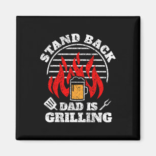 Imã Homens Camisa engraçada Bbq Smoker Volte atrás Pap
