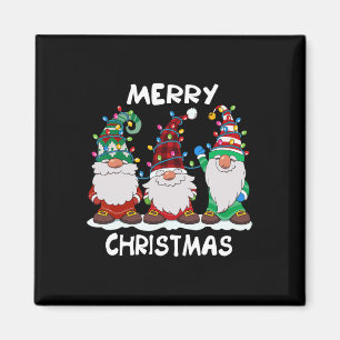Imã Homens da Família Gnomos Xmas Feliz de Natal Mulhe
