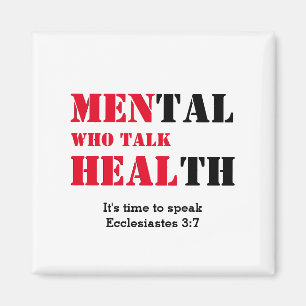 Imã HOMENS DA Saúde Mental QUE FALAM Vermelho curado p