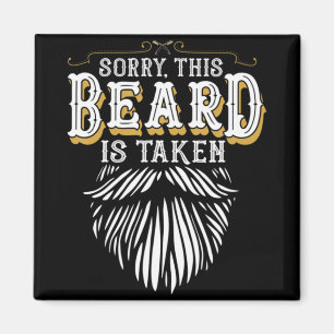 Imã Homens Desculpe Esta Barba Está Ocupada País Retro
