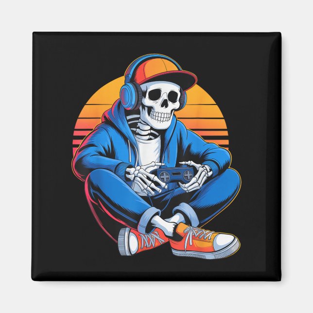 Imã Homens Dias de as Bruxas engraçados Crianças Esque (Frente)