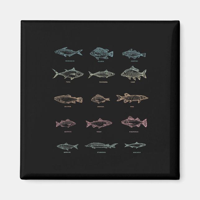 Imã Homens Meninos Presente de Pesca Pescadores Hobby  (Frente)
