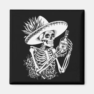 Imã Homens México Esqueleto Vintage Dia De Los Muertos
