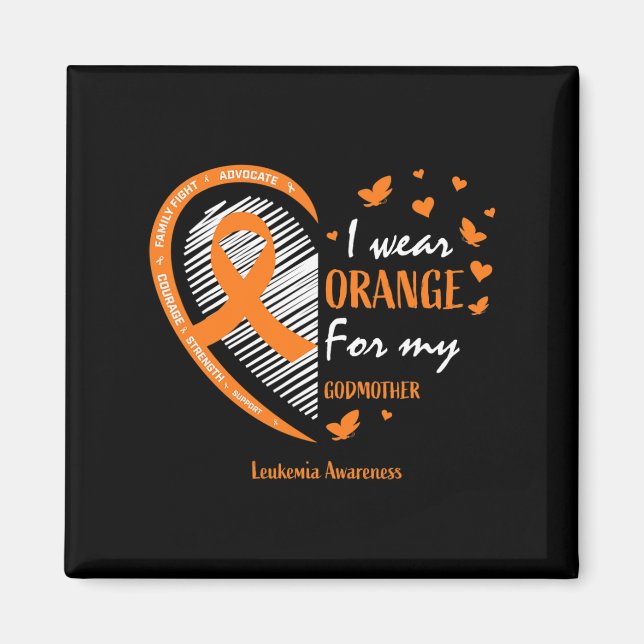 Imã Homens Mulheres Eu Visto Laranja Para Minha Madrin (Frente)