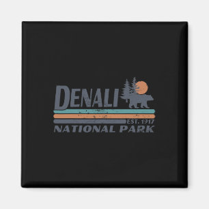Imã Homens Mulheres Retro Parque Nacional Denali Monta