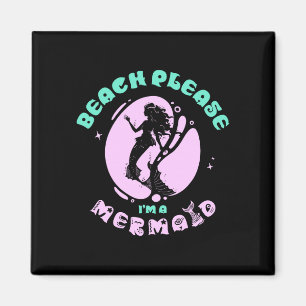 Imã Homens praia engraçada uma sereia _ fantasia mágic