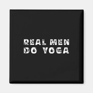 Imã Homens Reais Fazem Yoga Dito Engraçado de Yoga par