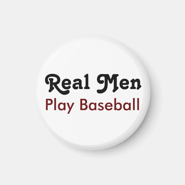 Imã Homens Reais Jogam Baseball (Frente)
