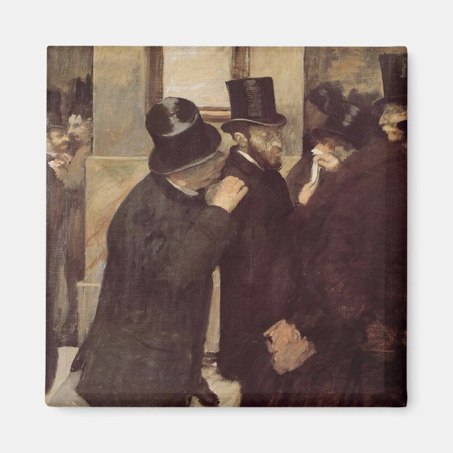 Imã Homens ricos na bolsa (por Edgar Degas) (Frente)