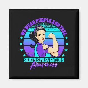 Imã Homens Usam Roxo E Azul Turquesa Prevenção ao Suic