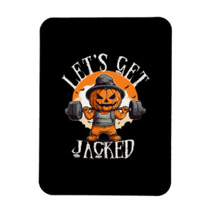 Ímã Homens Vamos Malhar Abóbora Jack-O-Lantern Engraça