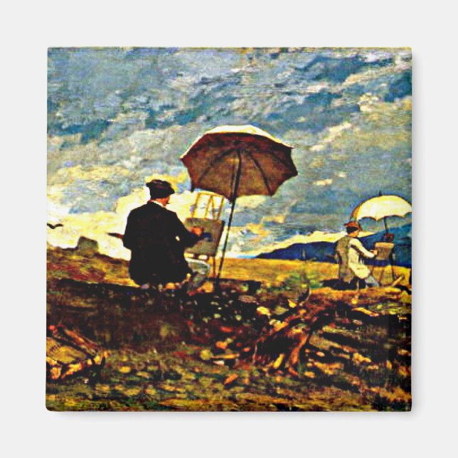 Imã Homer: Artistas Desenhando nas Montanhas White (Frente)