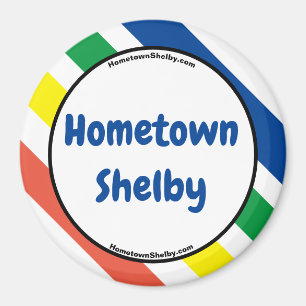 Imã Hometown Shelby Diversão Cores Frigoríficas Magnet
