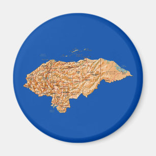 Imã Honduras Map Magnet