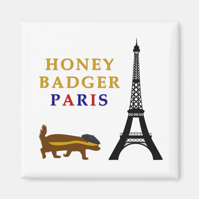 Imã Honey Badger Paris (Frente)
