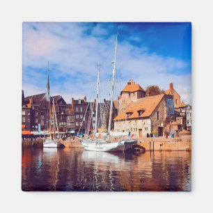 Imã HONFLEUR - ancoragem - velho píer - panorama