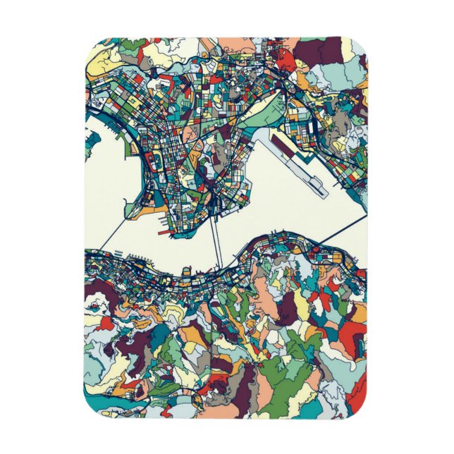 Ímã Hong Kong, China Map (Vertical)