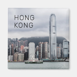 Imã Hong Kong Island Skyline Retro Cityscape Vintage