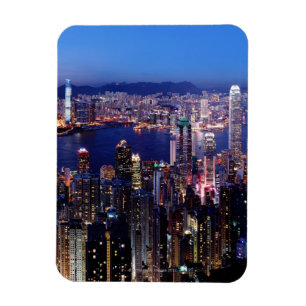 Ímã Hong Kong Victoria Harbor à noite
