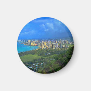 Imã Honolulu, Hawaii Skyline #1 Magnet